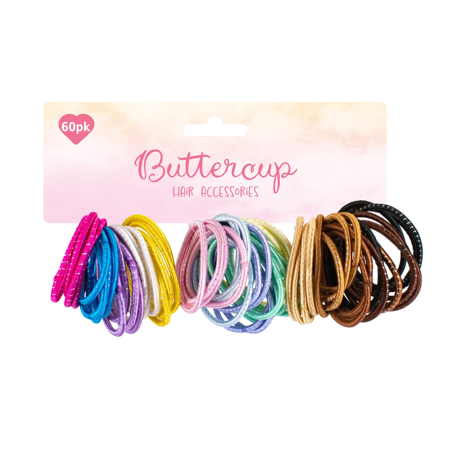 Assorted Colour Hair Bands 60pk