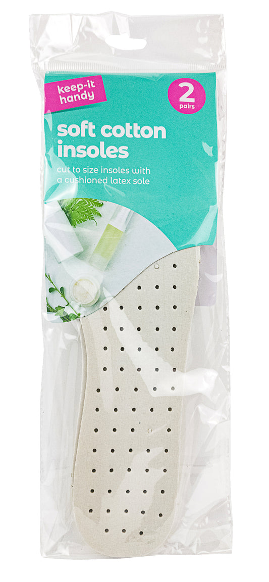 Natural Cotton Insoles 2pk (KIH)