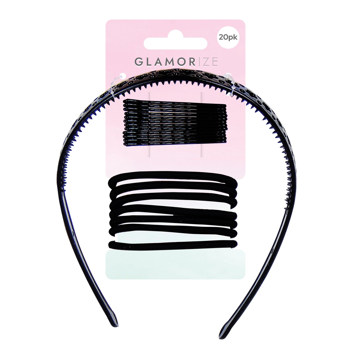 Black Hair Accessory Set 20pcs
