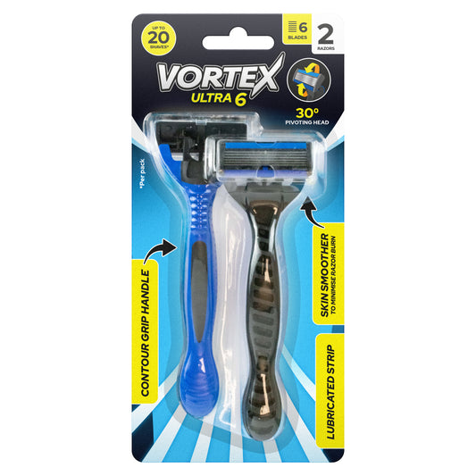 Mens 6 Blade Razor 2 Pack