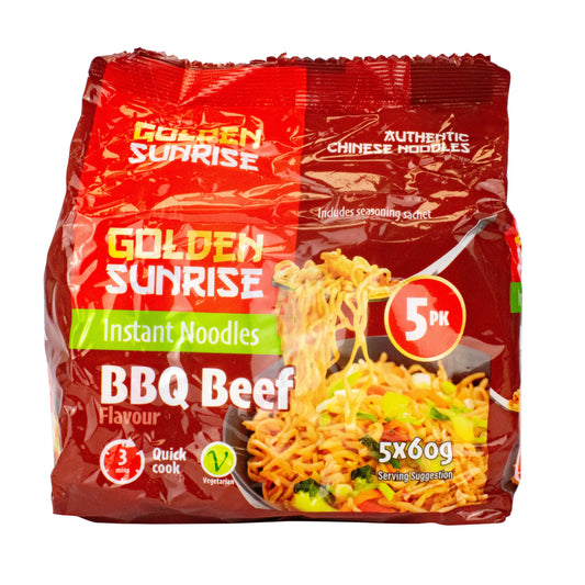 Barbecue Beef Flavour Instant Noodles Pack 5 x 60g