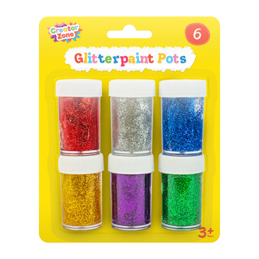 Glitterpaint pots 6pk