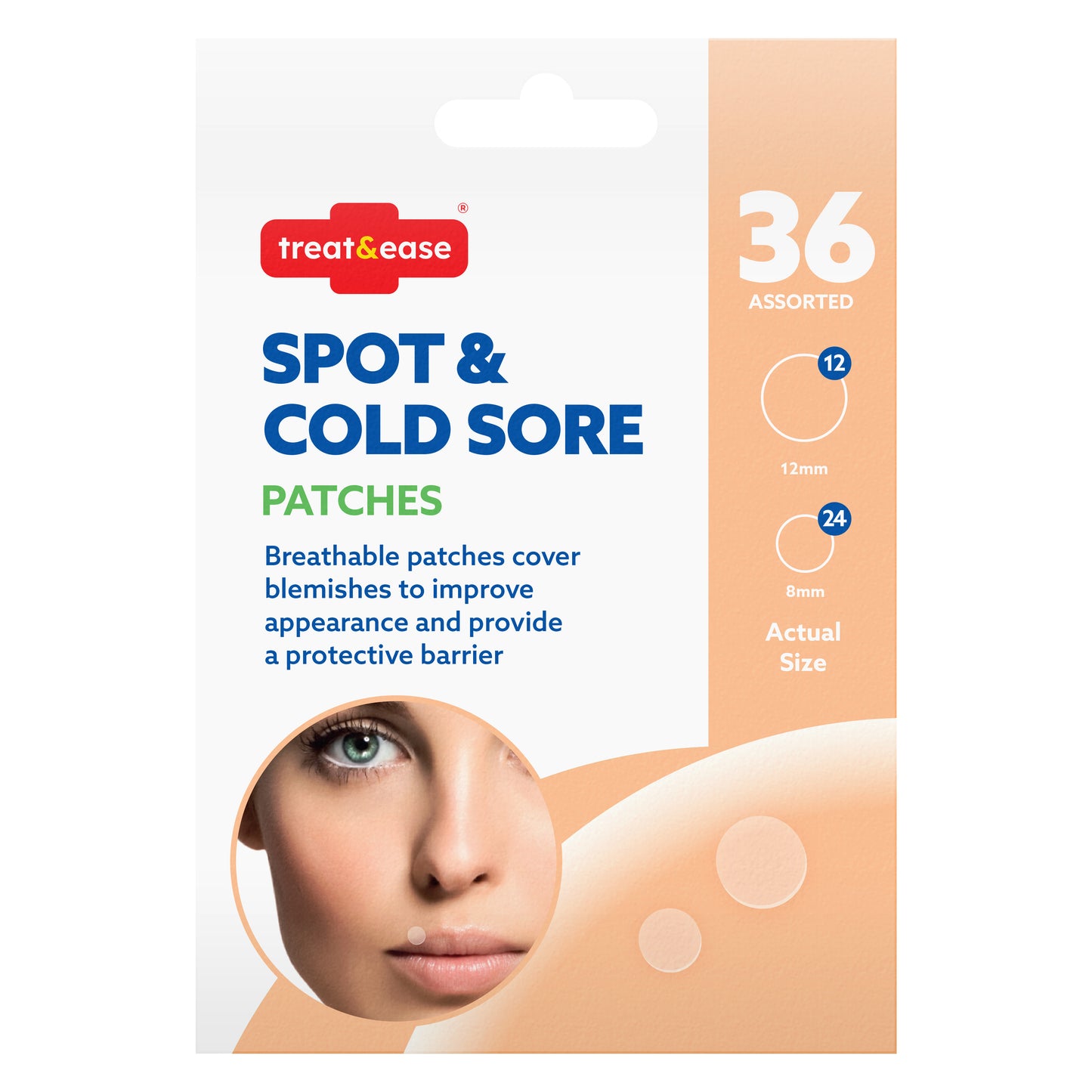 Spot & Cold Sore Patches 36pk Assorted