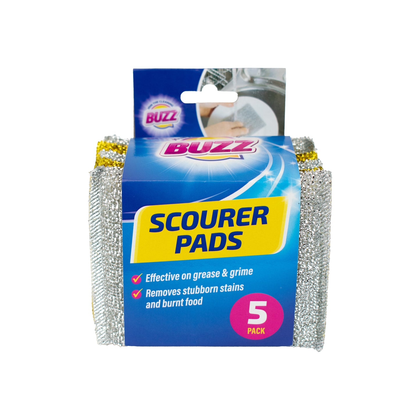 Sponge Filled Scourers 5pk